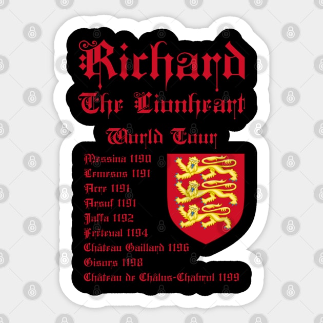 Richard The Lionheart World Tour Sticker by Styr Designs